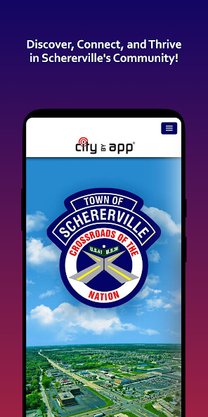 Emulate iPhone app Town of Schererville, IN. using MyAndroid