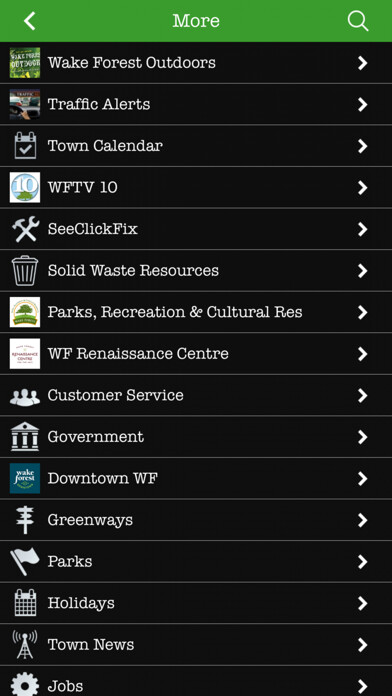 Emulate iPhone app Town of Wake Forest using MyAndroid Emulate iPhone app Town of Wake Forest using MyAndroid