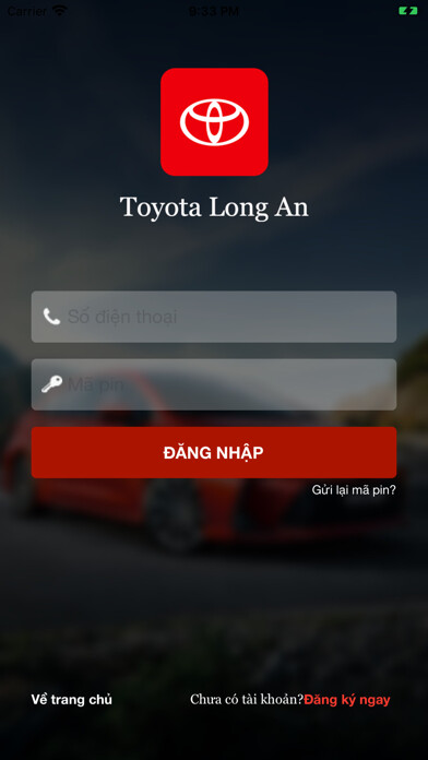 Emulate iPhone app Toyota Long An using MyAndroid