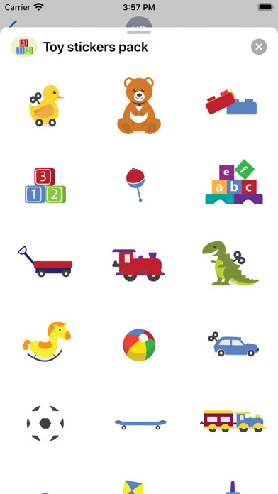 Emulate iPhone app Toys - Stickers & emojis using MyAndroid
