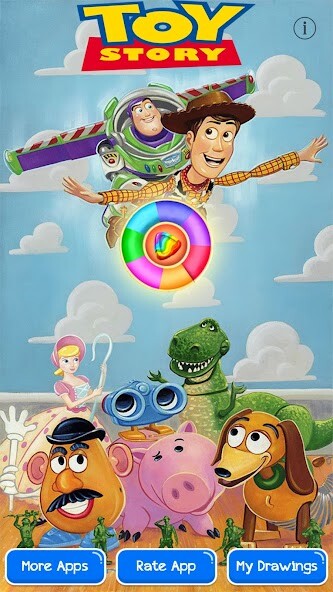 Run android online APK Toy Story coloring cartoon game book from MyAndroid or emulate Toy Story coloring cartoon game book using MyAndroid