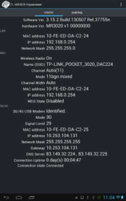 Emulate Android APK TP-LINK MR-3020 Monitor Widget Emulate Android APK TP-LINK MR-3020 Monitor Widget