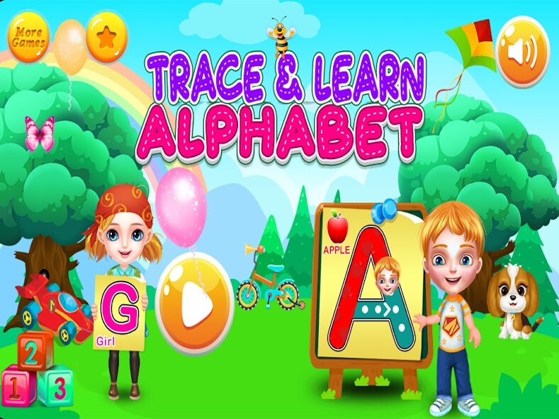 Run android online APK Trace And Learn Alphabet from MyAndroid or emulate Trace And Learn Alphabet using MyAndroid