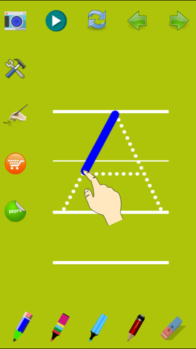 Emulate iPhone app Trace Letter Level 11, Upperca using MyAndroid