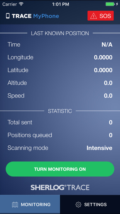 Emulate iPhone app TraceMyPhone Sherlog using MyAndroid