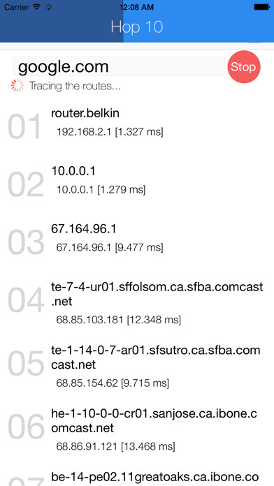 Emulate iPhone app Trace Route Network Utility using MyAndroid Emulate iPhone app Trace Route Network Utility using MyAndroid
