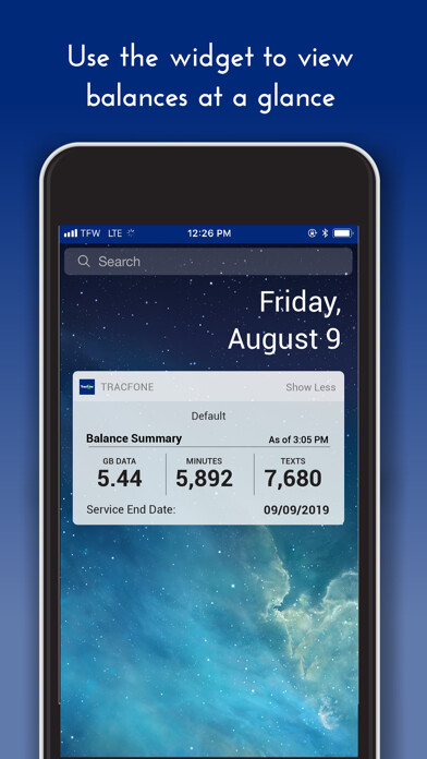 Emulate iPhone app TracFone Wireless My Account using MyAndroid