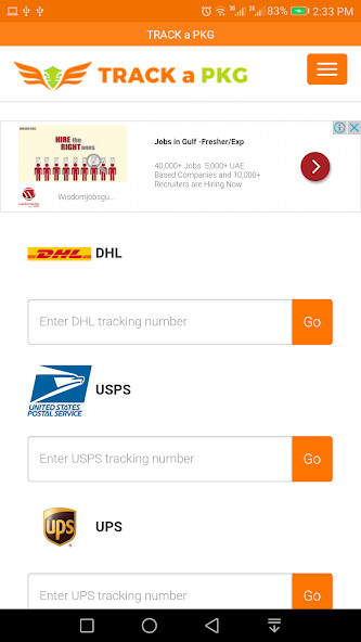 Emulate Android APK Track a PKG - Courier Package Shipment Tracking Emulate Android APK Track a PKG - Courier Package Shipment Tracking