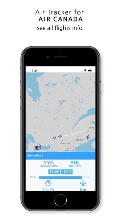 Emulate iPhone app Tracker for Air Canada using MyAndroid