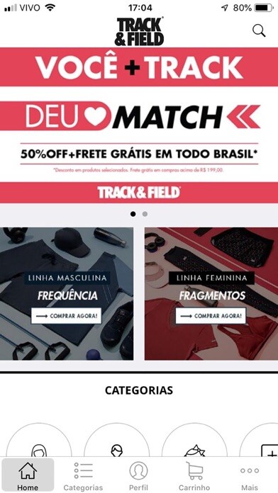 Emulate iPhone app Track&Field: Roupa Esportiva using MyAndroid Emulate iPhone app Track&Field: Roupa Esportiva using MyAndroid