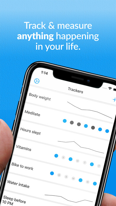 Emulate iPhone app TracKit Daily Tracker & Logger using MyAndroid