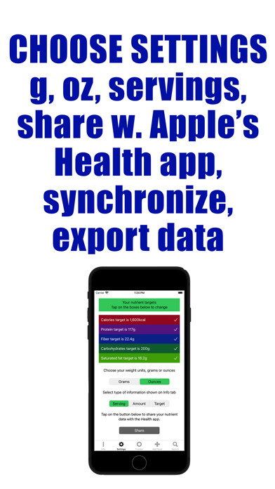 Emulate iPhone app Track kcal fiber prot carb fat using MyAndroid