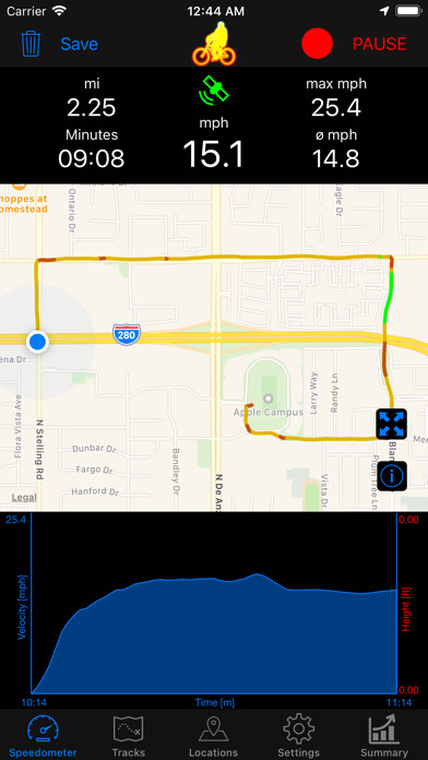 Emulate iPhone app Track Me Fitness Tracker using MyAndroid