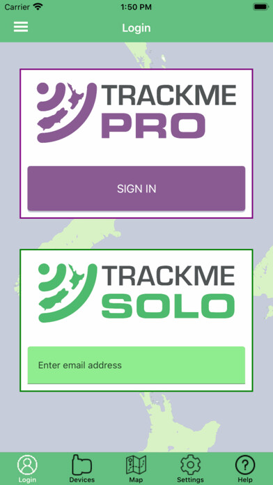 Emulate iPhone app TrackMe Pro using MyAndroid