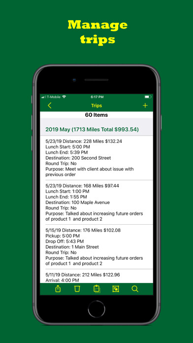 Emulate iPhone app Track My Mileage And Time using MyAndroid