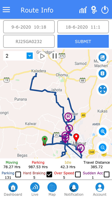 Emulate iPhone app Trackmyunit using MyAndroid