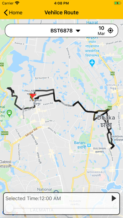 Emulate iPhone app Track My Vehicle using MyAndroid
