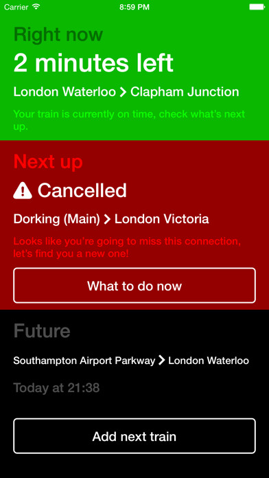 Emulate iPhone app Track - Real time trains using MyAndroid