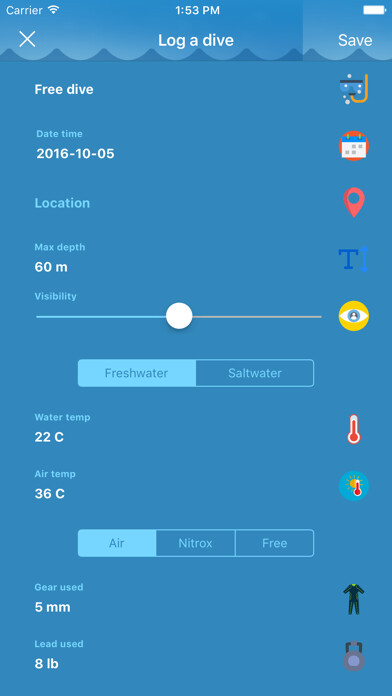 Emulate iPhone app Track Scuba Diver & Deep Diving Trips Log Lite using MyAndroid Emulate iPhone app Track Scuba Diver & Deep Diving Trips Log Lite using MyAndroid