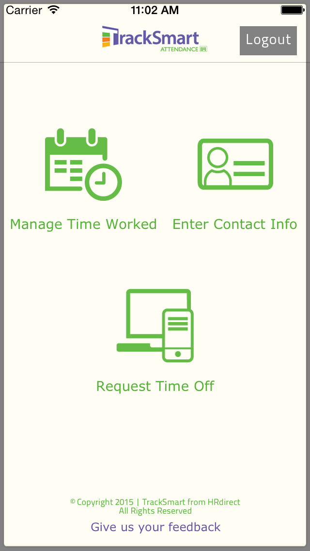 Emulate iPhone app TrackSmart Attendance using MyAndroid