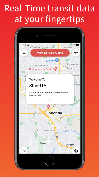 Emulate iPhone app Track the S StanRTA myStop using MyAndroid