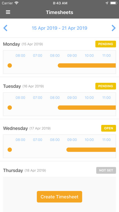 Emulate iPhone app Track - Timesheets made easy using MyAndroid Emulate iPhone app Track - Timesheets made easy using MyAndroid