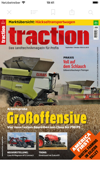 Emulate iPhone app traction Magazin using MyAndroid