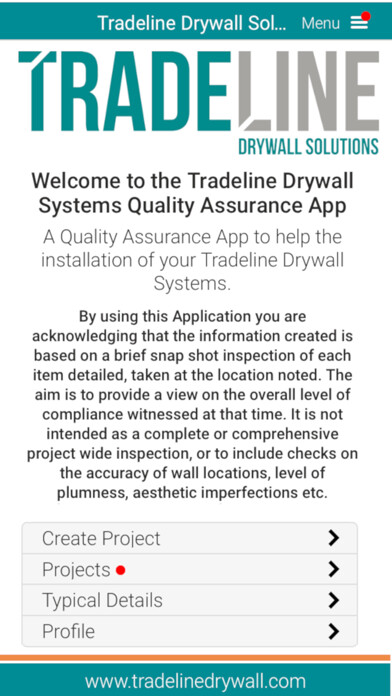 Emulate iPhone app Tradeline Drywall Systems using MyAndroid