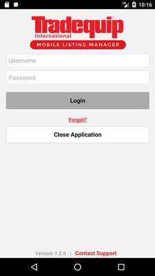 Emulate Android APK Tradequip Inventory Manager