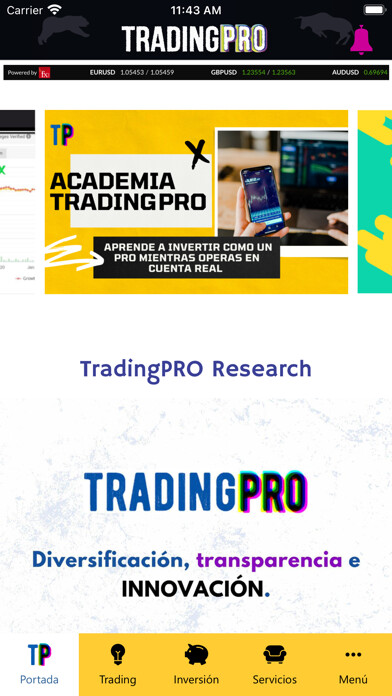Emulate iPhone app TradingPRO using MyAndroid