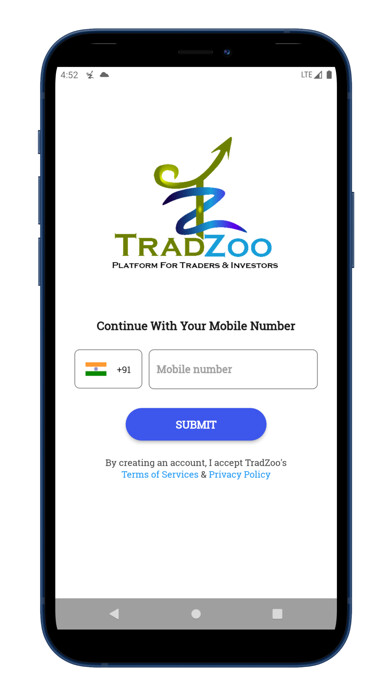 Emulate iPhone app TradZoo - Trade Analysis App using MyAndroid