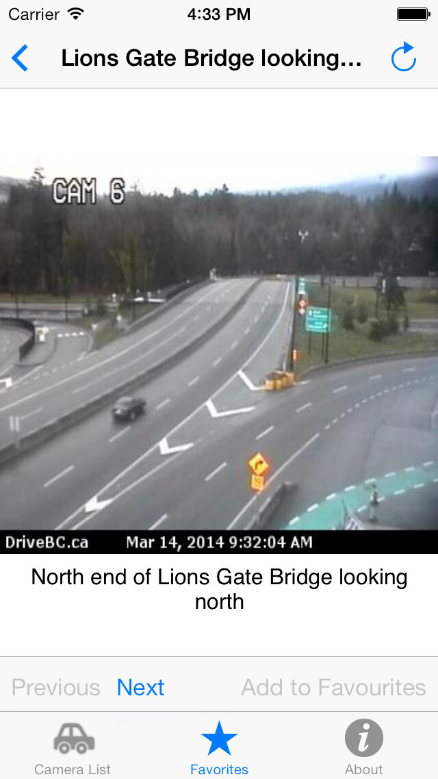Emulate iPhone app Traffic Cam Vancouver using MyAndroid Emulate iPhone app Traffic Cam Vancouver using MyAndroid