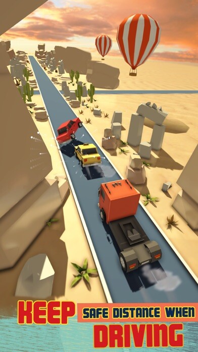 Emulate iPhone app Traffic Go Fun Race using MyAndroid