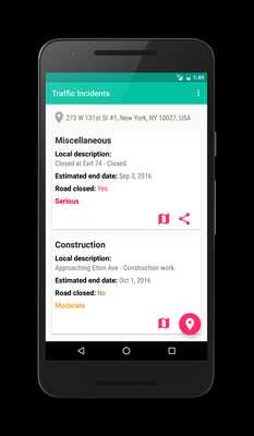 Emulate Android APK Traffic Incidents
