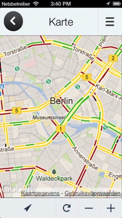 Emulate iPhone app Traffic Info Germany – Real time Road information using MyAndroid