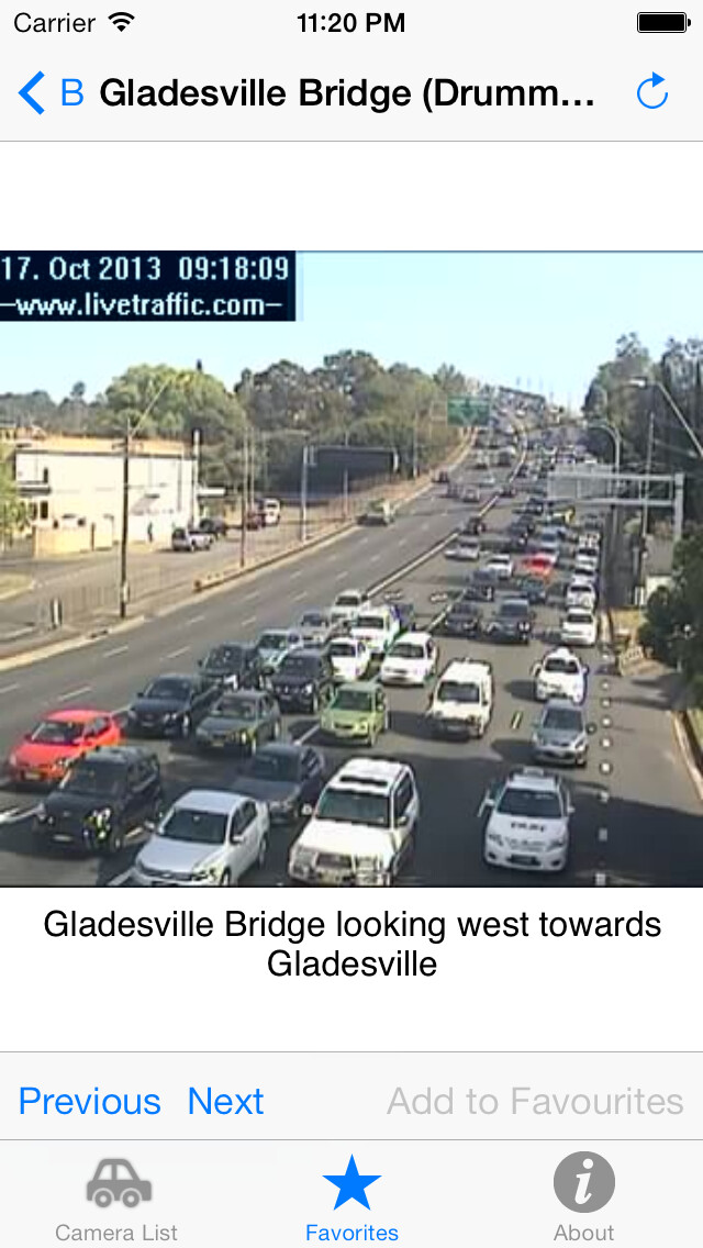 Emulate iPhone app Traffic Sydney using MyAndroid
