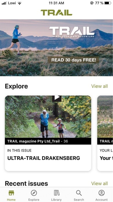 Emulate iPhone app Trail Magazine SA using MyAndroid Emulate iPhone app Trail Magazine SA using MyAndroid