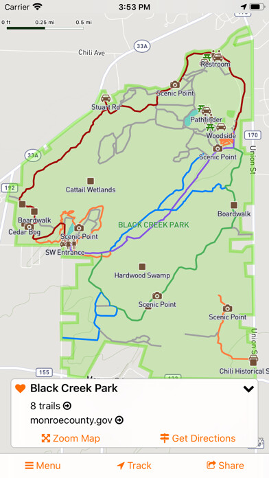 Emulate iPhone app #TrailsRoc Maps using MyAndroid Emulate iPhone app #TrailsRoc Maps using MyAndroid