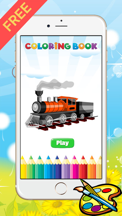 Emulate iPhone app Train Coloring Book For Kid - Vehicle drawing free game, Paint and color good games HD using MyAndroid Emulate iPhone app Train Coloring Book For Kid - Vehicle drawing free game, Paint and color good games HD using MyAndroid