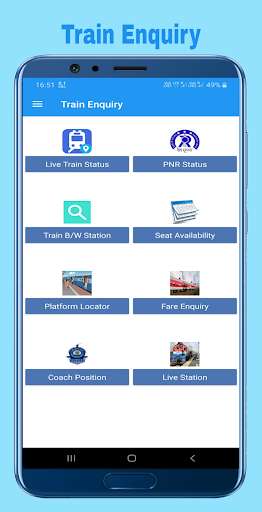 Run android online APK Train Enquiry, Live Train Status,Fare & PNR Status from MyAndroid or emulate Train Enquiry, Live Train Status,Fare & PNR Status using MyAndroid