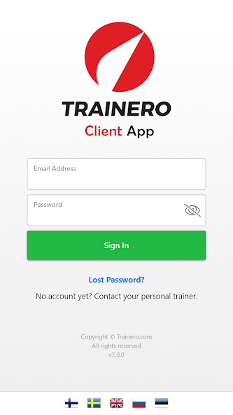 Run android online APK Trainero.com Client App from MyAndroid or emulate Trainero.com Client App using MyAndroid