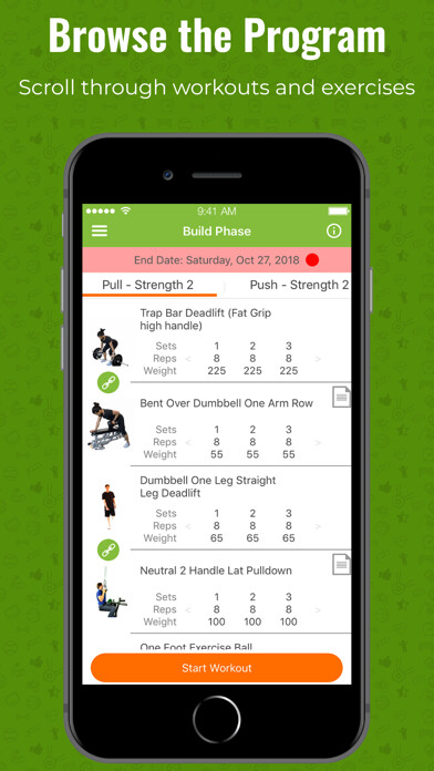 Emulate iPhone app Trainer Plus - Client Tracking using MyAndroid
