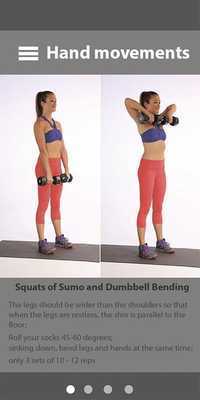 Emulate Android APK Training with dumbbells for hands and feet