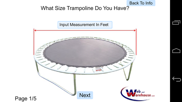Emulate Android APK Trampoline Mat Calculator