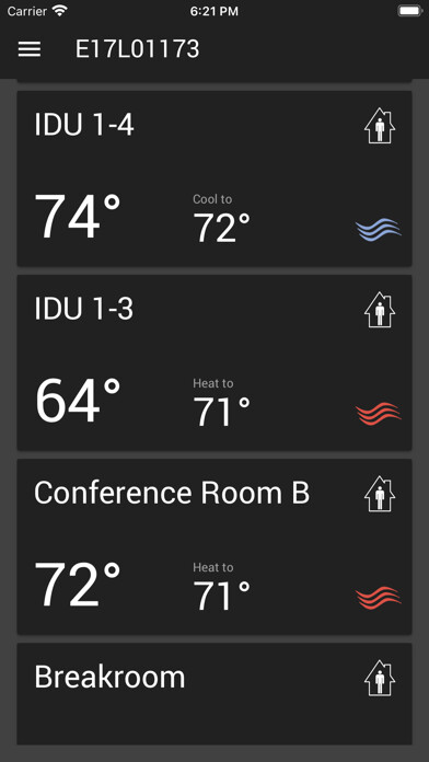 Emulate iPhone app Trane BAS Occupant using MyAndroid