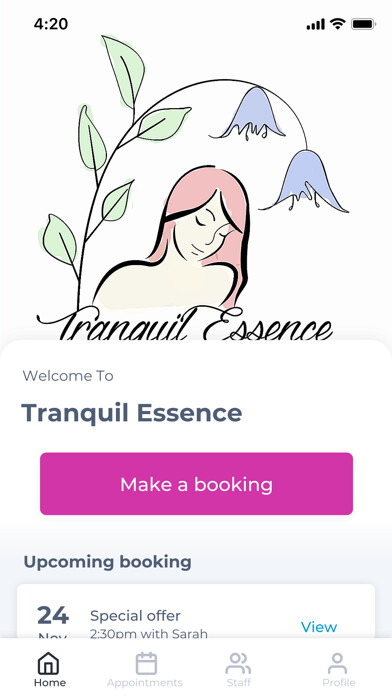 Emulate iPhone app Tranquil Essence using MyAndroid