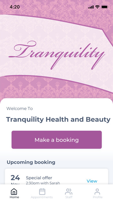 Emulate iPhone app Tranquility Health and Beauty using MyAndroid Emulate iPhone app Tranquility Health and Beauty using MyAndroid