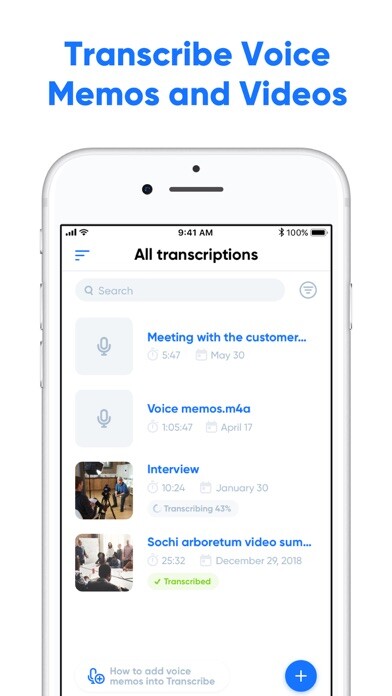 Emulate iPhone app Transcribe - Speech to Text using MyAndroid