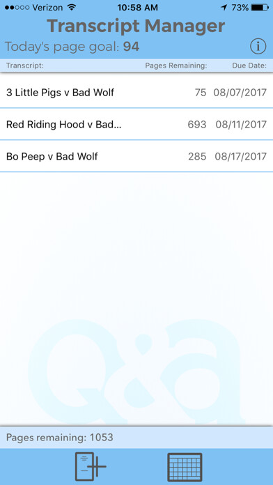 Emulate iPhone app Transcript Manager using MyAndroid