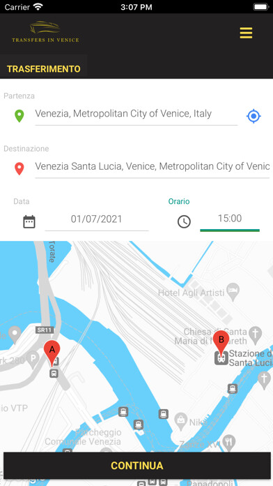 Emulate iPhone app TRANSFERS IN VENICE using MyAndroid Emulate iPhone app TRANSFERS IN VENICE using MyAndroid